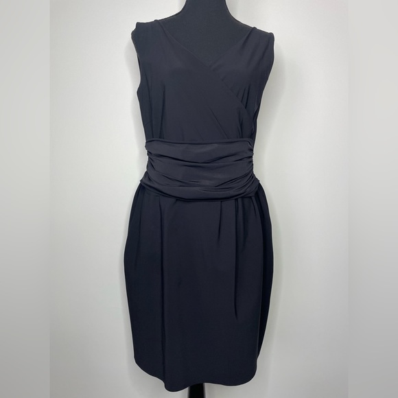 CHIARA BONI La Petite Robe Sleeveless Above-Knee Black Dress Women’s Size 16 - Picture 3 of 10